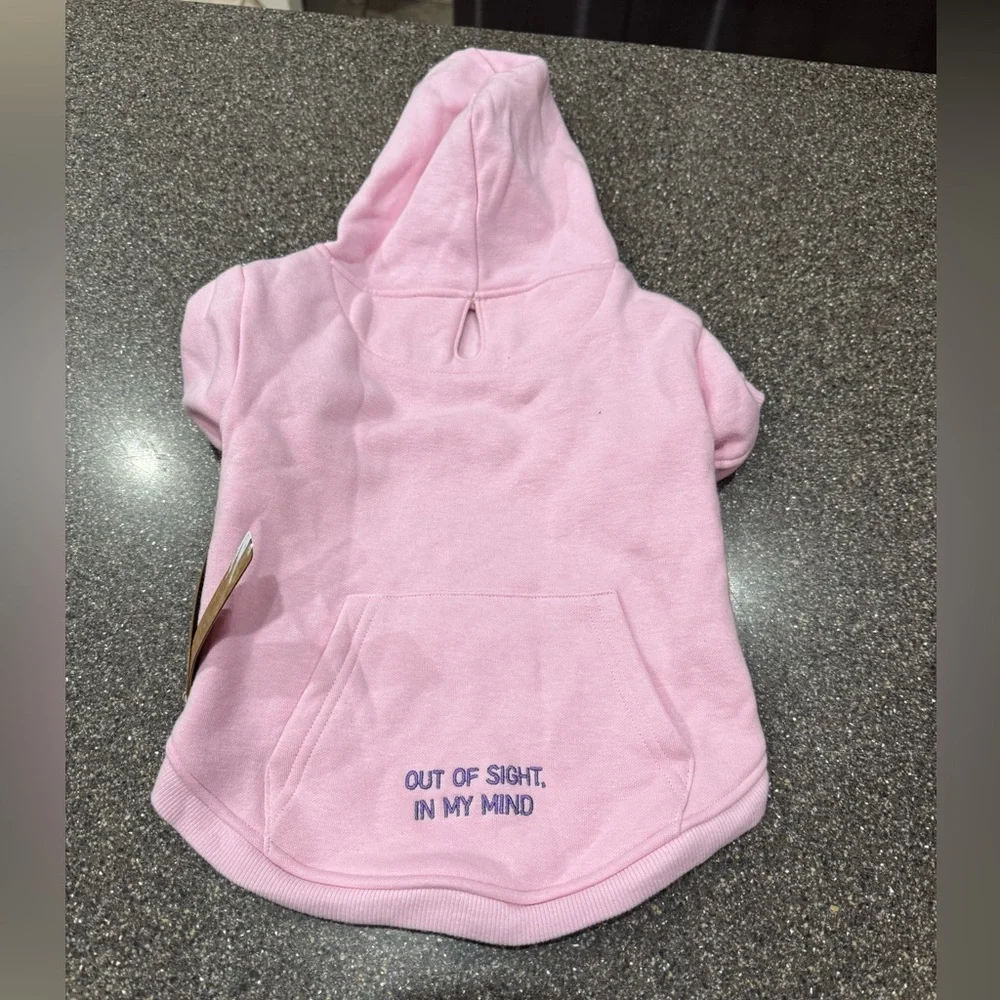 SKIMS Valentines Pink Dog Hoodie “Out of Sight in My Mind” size Medium